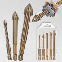 5/6Pcs Set Cemented Carbide Cross Hex Tile Glass Ceramic Drill Bits Set Efficient Universal Drilling Tool Hole Opener for Wall