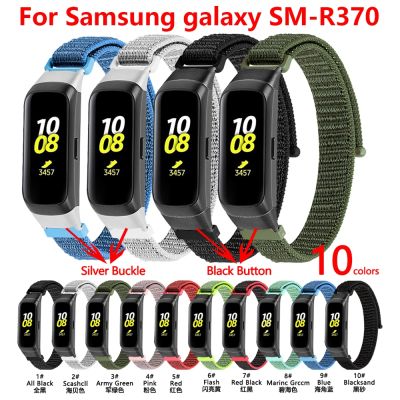 （A creative）Tchick วัสดุไนลอนนุ่มสายนาฬิกาสปอร์ตสำหรับ Samsung Galaxy Fit สายนาฬิกา SM-R370ลายพิมพ์สายรัดข้อมือทดแทน