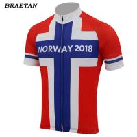 Norway 2018 cycling jersey summer short sleeve national bike wear black jersey road jersey cycling clothing maillot etan