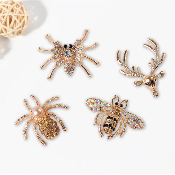 blesiya-4pack-bee-spider-flatback-metal-embellishments-diy-scrapbooking-ornament