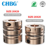 ยืดหยุ่นมอเตอร์เพลา Coupler CHBG LD D20L20L28ไดอะแฟรมอลูมิเนียมอุปกรณ์เสริมแรงบิดสูง Cardan Rc CNC สำหรับ3D พิมพ์ Coupling