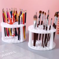 【CW】 42 Holes Makeup Brush Holder Round Organizer Multi function Rack Painting Brush Stand For Cosmetics Drying Pen Holder For Desk