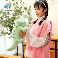 เสื้อยืดแฟนคลับอนิเมะกอดหมอนจระเข้ยัดไส้จระเข้ของเล่น Boneka Mainan จระเข้ยัดไส้สัตว์จระเข้น่ารักนุ่ม Kado Ulang Tahun