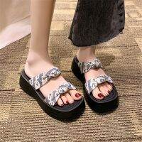 buckle thick bottom white sneakers ladies Slippers gold sandal shoes beach flip flop woman sports jogging entertainment YDX2