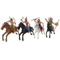 8Pcs Small Indian Horse Plastic Classic Toys Children Kids Toy Indians Military Soliders Model Figure