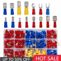 280pcs set Kit Cable Lugs Assortment Kit Wire Flat Female and Male Insulated Electric Wire Cable Connectors Crimp Terminals Set