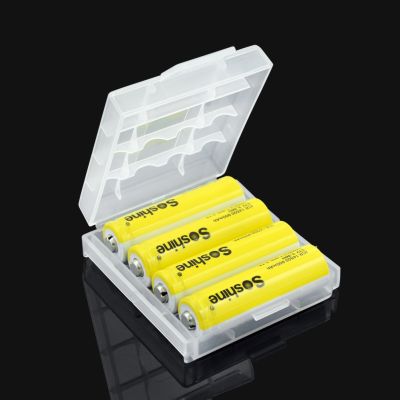 ☎▪☋ AAA/AA Battery Storage Box Case Hard Plastic Semi-translucent With Clips For 2/4/8x AAA/AA Batteries Cells Cases Rechargeable