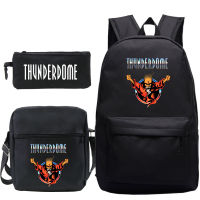 เด็ก Thunderdome Hardcore โรงเรียนกระเป๋า3ชิ้นเซ็ตนักเรียนการ์ตูนกระเป๋าเป้สะพายหลังชายหญิงอะนิเมะ Bookbag วัยรุ่น Rucksack