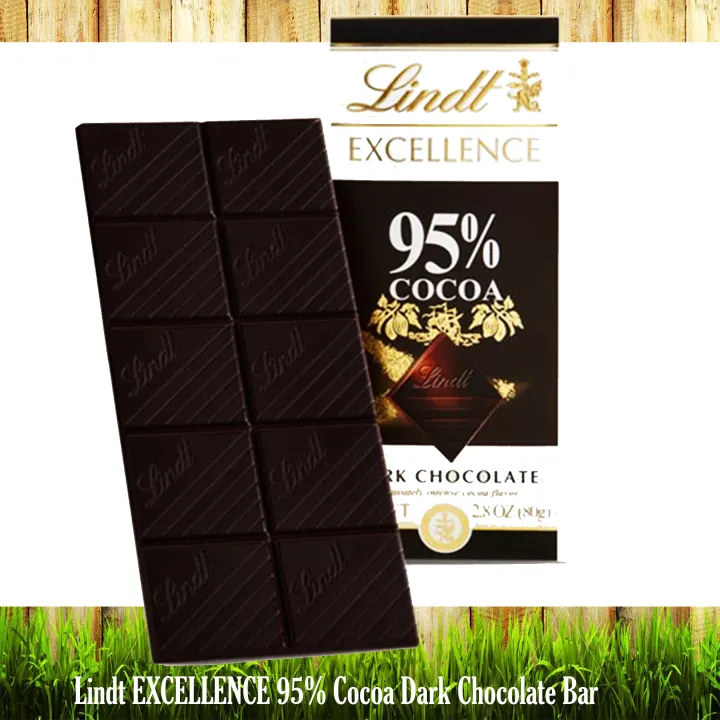 Lindt EXCELLENCE 95 Cocoa Dark Chocolate Bar Best for Keto Diet