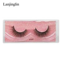 【❖New Hot❖】 bu3797 Lanjinglin ขนตาปลอมสำหรับต่อขน100%,ขนตาปลอมยาวดูเป็นธรรมชาติทำมือขนนุ่มฟูแต่งขนตาปลอม1คู่ปราศจากความโหดร้าย