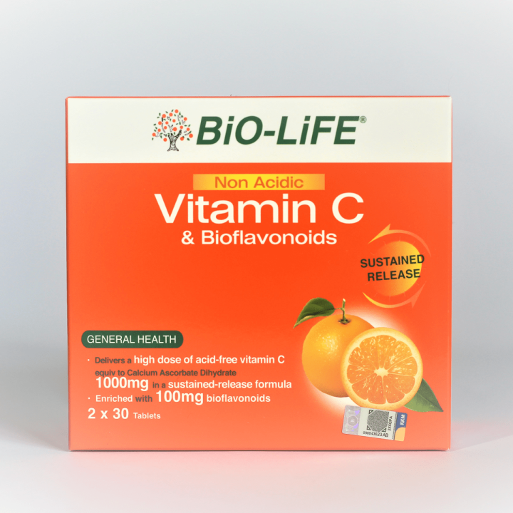 BioLife NonAcidic Vitamin C & Bioflavonoids 30X2 Tablets Lazada