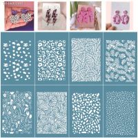 ◈ Silk Screen Stencils for Polymer Clay Reusable Silkscreen Print Kit Mesh Stencils Transfer DIY Crafts Printing Eerring Jewelry