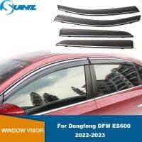 คิ้วกระจกรถตกแต่งสำหรับ ES600 Dongfeng DFM 2022 2023ที่บังแดดลมกันน้ำฝนช่องระบายอากาศมีเฉดสีอุปกรณ์ตกแต่งรถยนต์