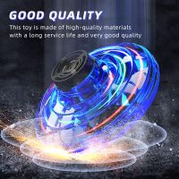 Mini Flying Spinner Luminous UFO Drone Hand Operated Flyorb Fly Fidget Toys Children Kids Adult Christmas Birthday Gift Fidget Spinners  Cubes