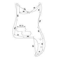 CCGenius Pickguard เปลือกเต่าสีแดง3ชั้นสำหรับเบส PB