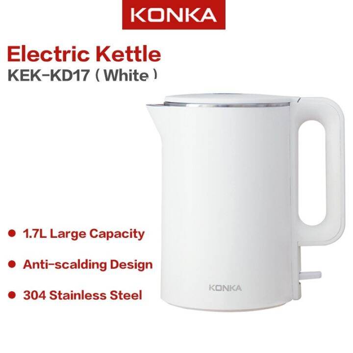 electric kettle KONKA 1.7L Stainless Steel Electric Kettle Auto Power