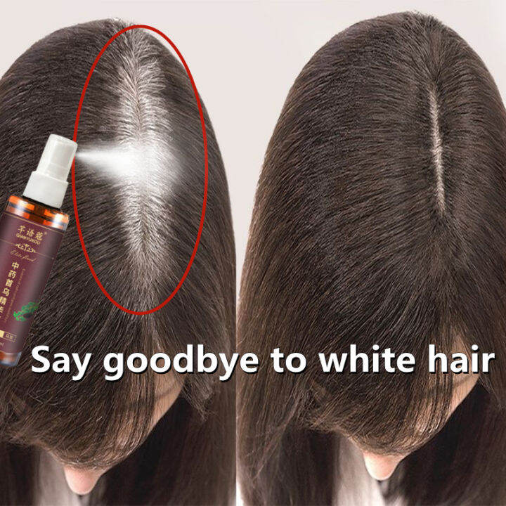 Black hair spray White Hair Turn Black Polygonum Multiflorum Essence