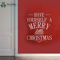Christmas Wall Sticker Have Yourself A Merry Little Christmas Poster Beauty Vinyl Art Removeable Mural Decals Decor LX13