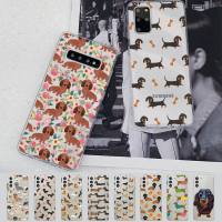 Dachshund Dog Phone Case for Samsung A51 A52 A71 A12 for Redmi 7 9 9A for Huawei Honor8X 10i Clear Case Electrical Safety