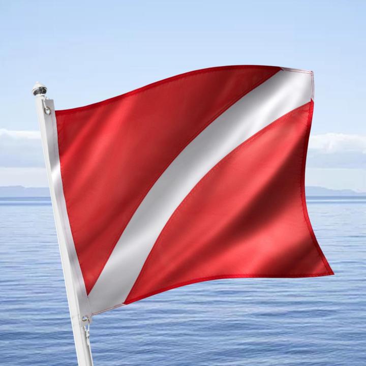 ธงดำน้ำนักดำน้ำลงธง20-x-24สำหรับใช้ดำน้ำดูปะการังกับลอย-ทุ่น-เรือ-เสาธง
