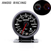 CNSPEED 3 BAR 60Mm 2.5 Boost Turbo Gauge ไฟสีขาวและสีเหลืองอำพันจอแสดงผล Led คู่พร้อม YC101410เตือนสูงสุด