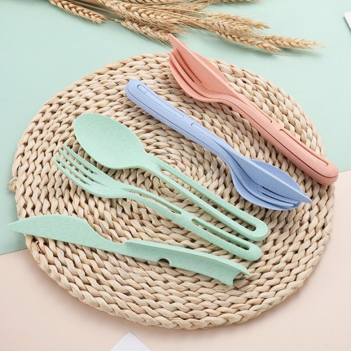 3in1-wheat-straw-dinnerware-set-fork-spoon-knife-set-travel-picnic-camping-with-case-eco-friendly-portable-tableware-cutlery-set-flatware-sets