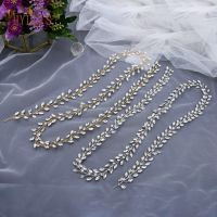 A274 Handmade 1M Bridal Headband Extra Long Wedding Tiaras Bridal Hair Accessories Rhinestone Headpiece Crystal Bridal Hair Vine