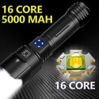 Powerful Flashlight XHP199.9 LED Zoom Torch USB Rechargeable Lamp Waterproof IPX6 5Modes Use 18650 The Brightest Flashlight