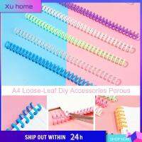 XU HOME DIY แหวนลวดห่วงเข้าเล่มหลวมพลาสติก30หลุมลวดผูกเกลียว