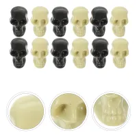 Funnmall 30pcs Miniature Skull Heads เครื่องประดับที่สมจริง Mini Skeleton Head Skull Props