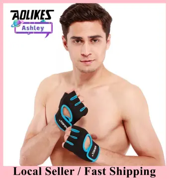 Aolikes Men Women Weightlifting Gloves Gym Half Finger Sports