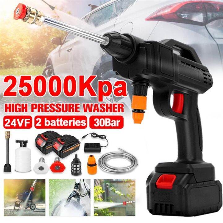 Wireless Portable Car Wash Set Rechargeable Pressure Washer Spray Gun ...