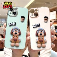 เคสด้านหลังป้องกันการกระแทกสำหรับ VIVO Y11 Y17 Y15 Y12 Y12i VIVO 1901 VIVO 1902 VIVO 1904 VIVO 1906 Y19 VIVO 1915 3มิติการ์ตูนน่ารักแฟชั่นสี่เหลี่ยม Master สุนัขเคสนิ่มใส่โทรศัพท์