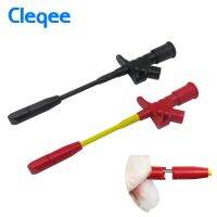 Cleqee P5005หัวทดสอบคลิปทดสอบเข็มเจาะมัลติมิเตอร์พร้อมซ็อกเก็ต4มม. แบบ10a 2ชิ้น