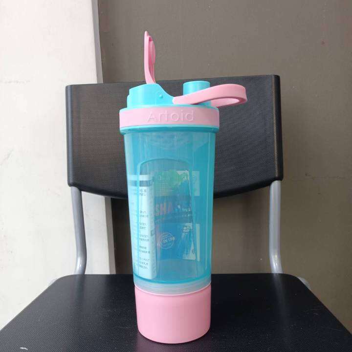 แก้วเชคบอล-artoid-mode-protein-shaker-bottle-with-blender-balls-mixing-grids-flip-top-24-oz-pink