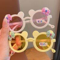 Girls Eyewear Summer Ins Kids Sunglasses Cute Cartoon Bow Sunscreen Babys Accessories