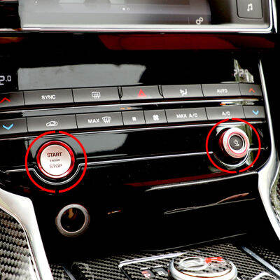 Car Interior Decoration Button Start Styling Sticker Volume Knob Speaker Cover For Jaguar XE XF XJ F-PACE Car Accessories