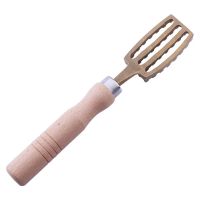 Fish Scale Planer Metal Scraper Cooking Scale Remover Fish Skin Cleaner Brass Fish Scaling Tool Wood Seafood Tools