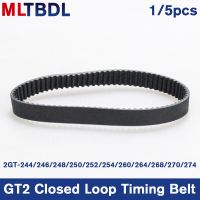 3D Printers Parts GT2 Closed Loop Timing Belt Rubber 2GT 6mm244 246 248 250 252 254 260 264 268 270 274mm Synchronous Belts Part