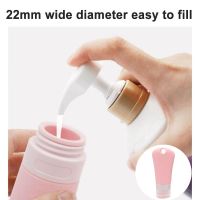 60ml Shampoo Shower Gel Refillable Bottle Outdoor Travel Sub-bottling Tube Portable Cute Silicone Empty Bottles