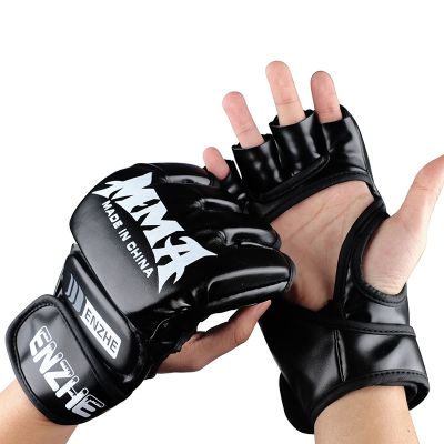 5 Color HalF Mitts MMA Boxing Gloves Sanda Sports PU Leather Muay Thai Boxing Professional Guantes De Boxeo Hand Protective Gear