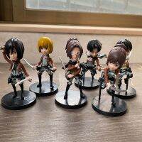 FLITY5ชิ้น/เซ็ตการ์ตูนน่ารัก6รายการคู่แข่งของตกแต่งเดสก์ท็อป Armin Arlert Ackerman PVC ท่านั่ง Ver. ฟิกเกอร์ของเล่นหุ่นแอคชั่นโมเดลเคลื่อนไหวผ่าพิภพไททันโจมตี