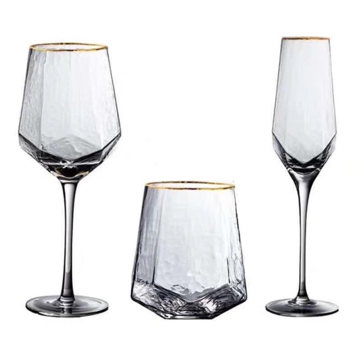 cw-gold-hammered-glasses-wine-goblet-champagne-glass