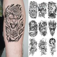 Waterproof Temporary Tattoos Sticker Tiger Snake Old School Flash Body Art Arm Fake Tatoo Women Men Stickers