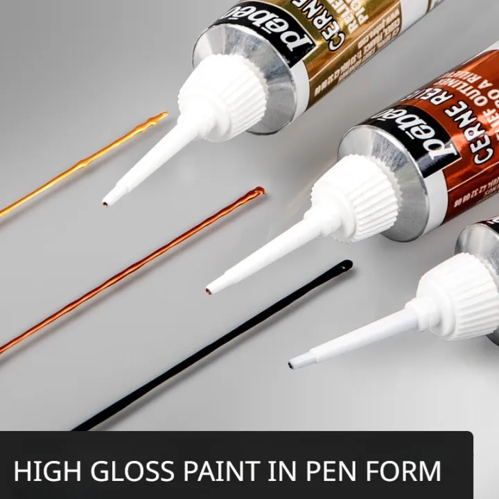 1pc-pebeo-vitrea-glass-paint-outliners-20-ml-tubes-0-67-fl-oz-non-toxic-transparent-water-based-high-gloss-paint-in-pen-form