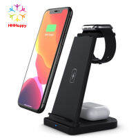 3-in-1 Wireless Charger Stand Pd / Qc3.0 Fast Charge Dock Station Compatible For Iphone Iwatch Airpods