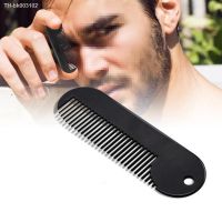 ✤☂❀ Mini Pocket Beard Comb Metal Mens Shaving Brush Portable Facial Hair Grooming Trimming Tools Travel Household Mustache Combs