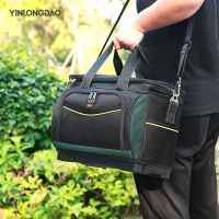 (RUIO)YLD ช่างไฟฟ้ากระเป๋าเครื่องมือมัลติฟังก์ชั่ Bag1680D ฟอร์ดกันน้ำความจุขนาดใหญ่ทนต่อการสึกหรอเครื่องมือจัดเก็บเครื่องมือเครื่องมือ DIY