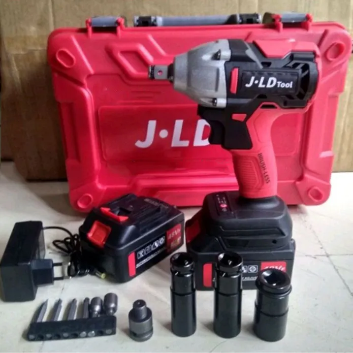 Impact Wrench Cordless Jld Jv Mesin Bor Impek Baterai V Pembuka Baut Ban Mobil Motor Rusak