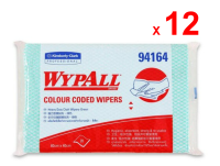 WYPALL แผ่นเช็ดทำความสะอาด ไวป์ออลล์ ฟูดเซอร์วิส ไวเปอร์ รหัสสินค้า 94164 สีเขียว สินค้าคิมเบอร์ลี่ย์-คล๊าค โปรเฟสชั่นแนล 12 ห่อ ห่อละ 20 แผ่น